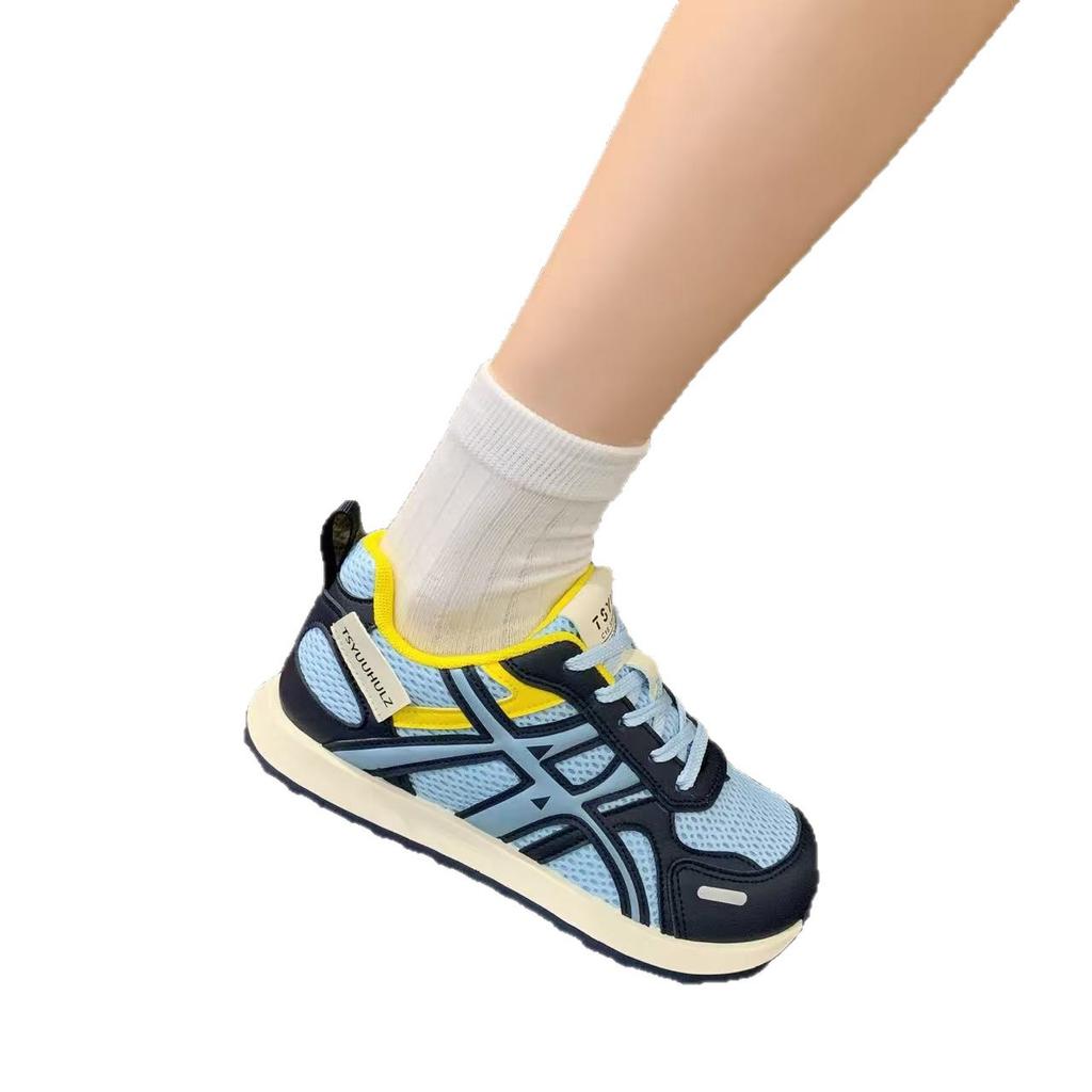 thick-soled contrasting color splicing German training shoes women's 2025 new retro versatile mesh outdoor mountaineering Forrest Gump shoes