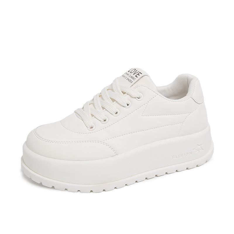 2025 Korean Style White Casual Women's Sneakers - Spring Versatile Street Snap KT2812-1