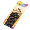 12pcs Paint Brush Set Black Handle Double Color Tip Brushes for Kids