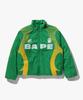 Ava Frame Monogram Jacquard Multi-Logo Padded Jacket (M) Green