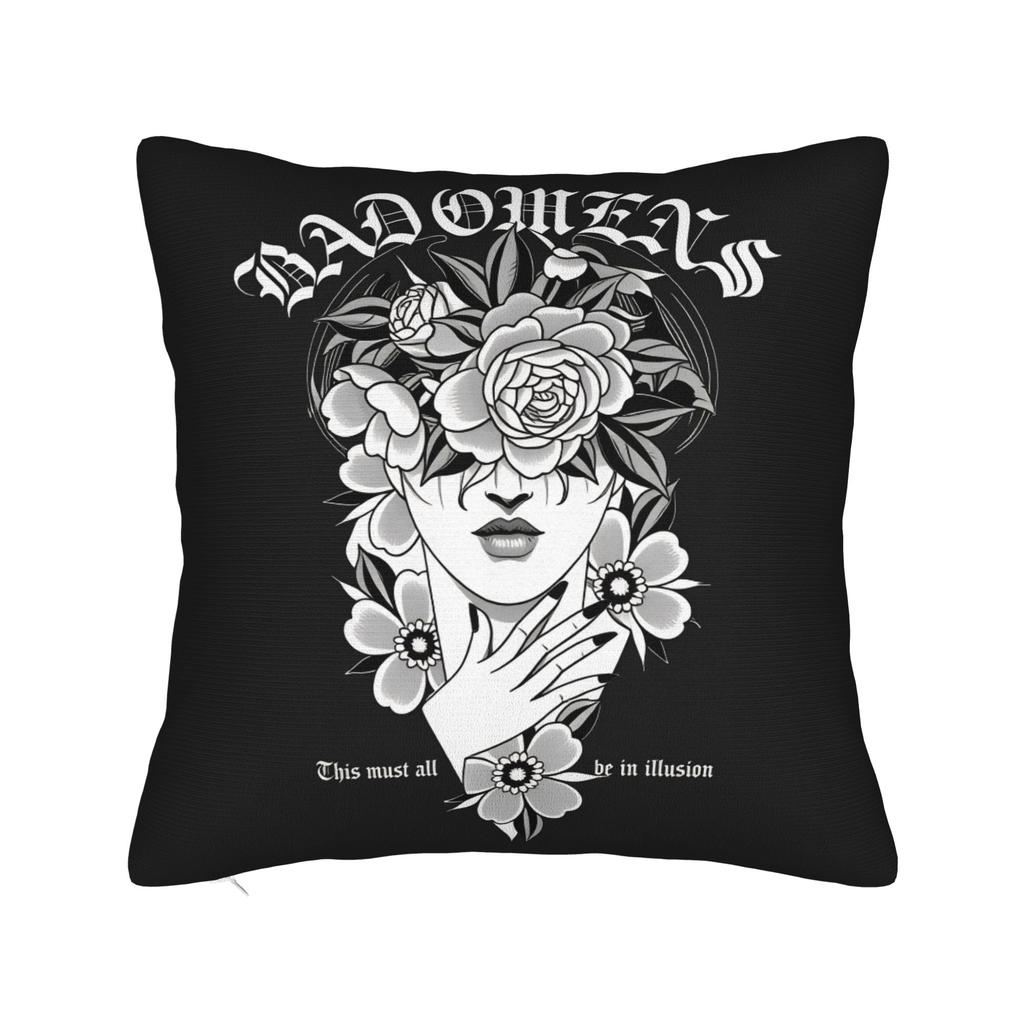 Bads Omensss Do You Feel Love Tour Pillow Cover Vintage Pillow Case For Chair Sofa Home Decor Soft Pillowcases Gift Idea