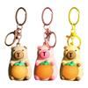 Creative Capybara Keychain With Lighted Cute Luminous Capibara Anime Lighting Keyring Mini Doll Capybara Keyring Accessories