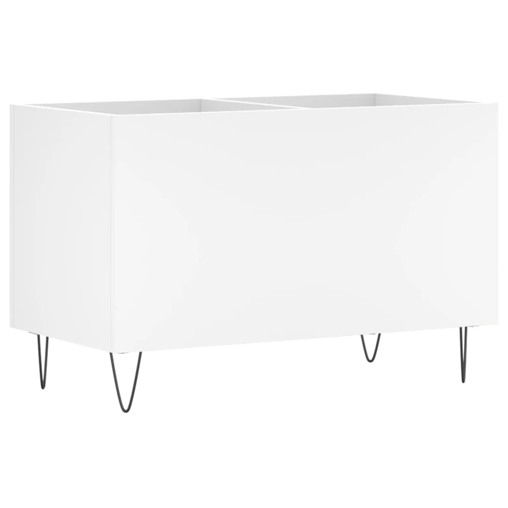White Record Cabinet 74.5 x 38 x 48 cm Engineered Wood