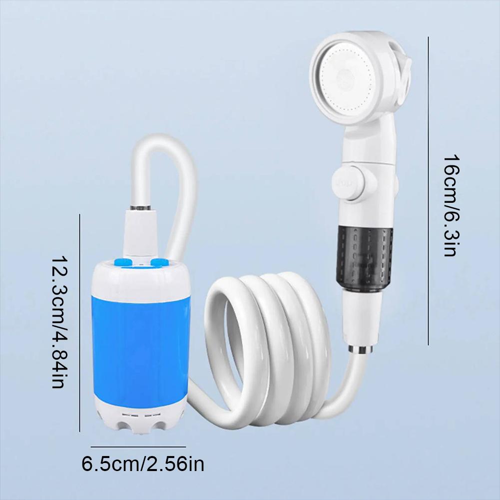 Portable Camping Shower Outdoor Camp Shower Pump with Digital Display Rechargeable Outdoor Shower Head Sprayer for Camping