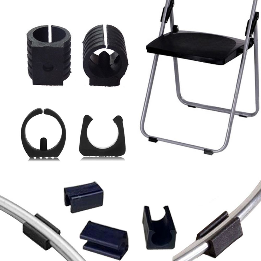 10pcs Chair Leg Pad Damper Stool Anti-Front Tilt Pipe Clamp U Shaped Floor Glides Tubing Caps Tube Rear Pad Floor Protector