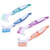 1Pc Denture Teeth Brush Easy Grip Handle Double Sided Toothbrushes Colour Random