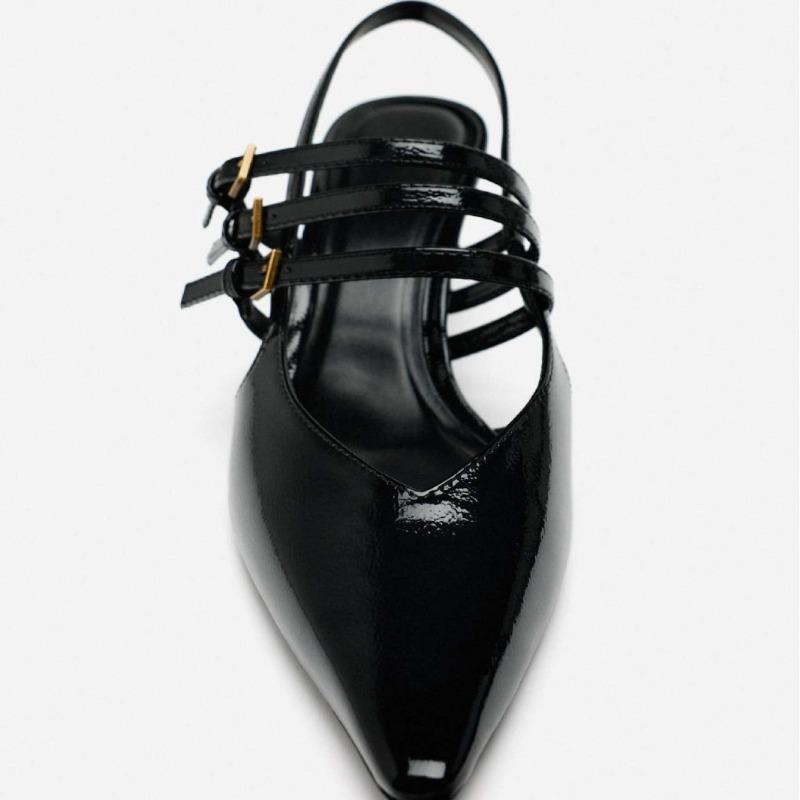 Fashion New Design Sexy Pointed Toe Sandals Women High Heels Party Dress Shoes for Female Summer  Elegant Buckle Decorated Stilettos