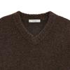 NOIRER Boucle V-Neck Oversized Sweater (Multi Brown)
