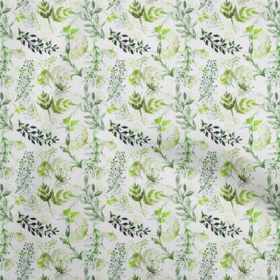 Georgette Viscose Green Fabric Leaves Sewing Craft Projects Fabric Prints By Yard 42 Inch