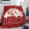 Red Rhinoceros Puzzle Flannel printed blanket suitable for all seasons suitable for living room office sofa and travel 180x250CM