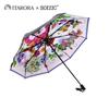 ITARORA Butterfly Floral Silk Scarf & Umbrella Gift Set