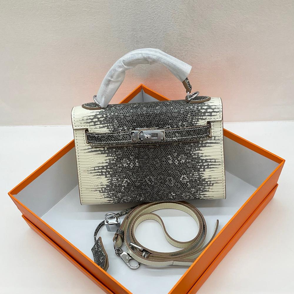 

2026 Новая ретро-сумка мини второго поколения с узором под ящерицу, кожаная, модная и универсальная, одноплечевая сумка через плечо для женщин length 19cmx thickness 6x height 13cm