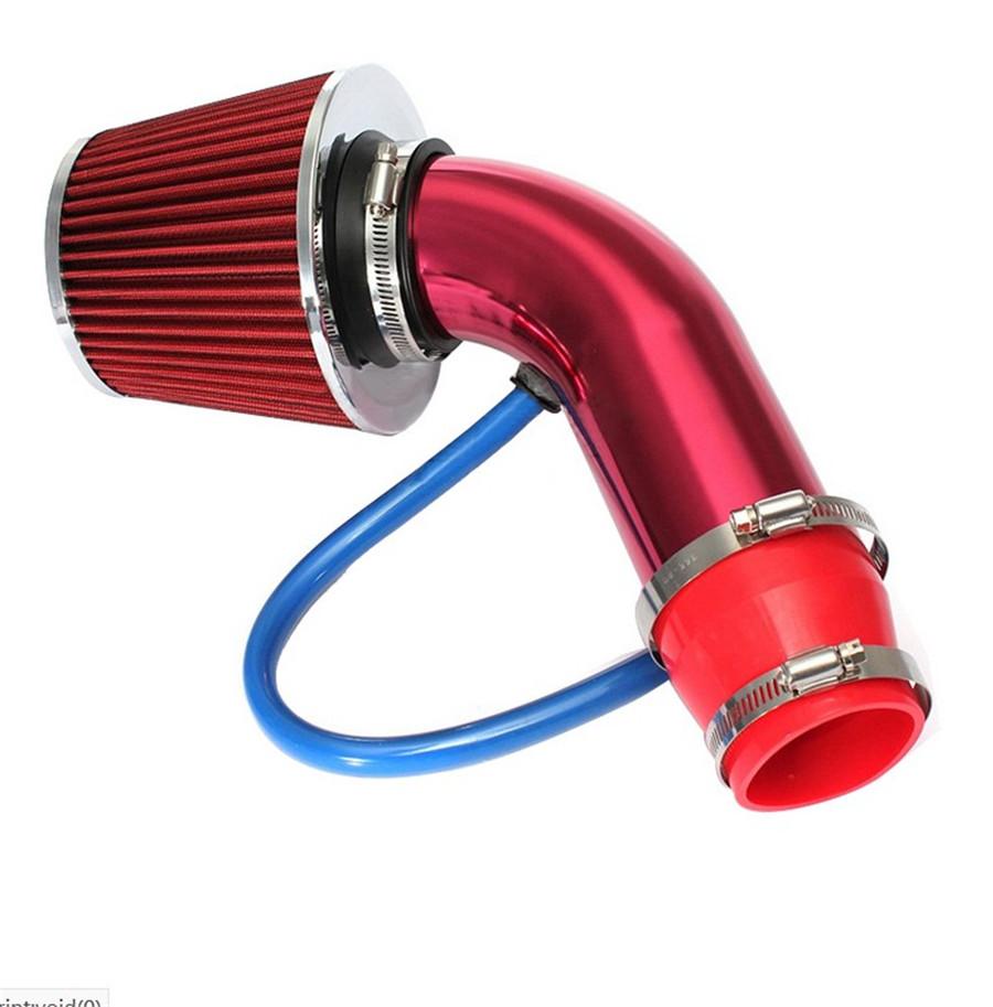 Universal Aluminum Alloy Air Intake Kit Blue Pipe Diameter 3" +Cold Air Intake Filter+ Clamp+ Accessories