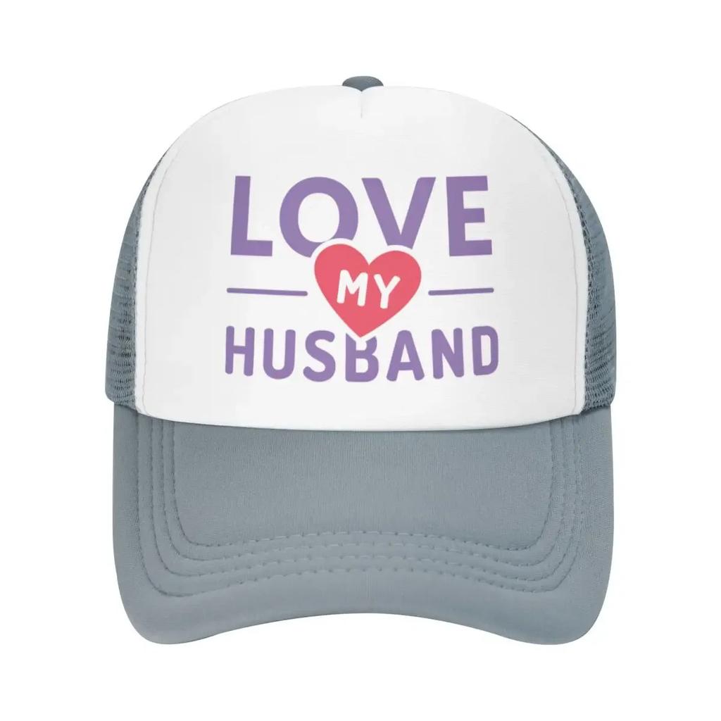 Custom I Love My Husband Baseball Cap Hip Hop Women Unisexs Adjustable Trucker Hat Autumn Personalized Dad Hat