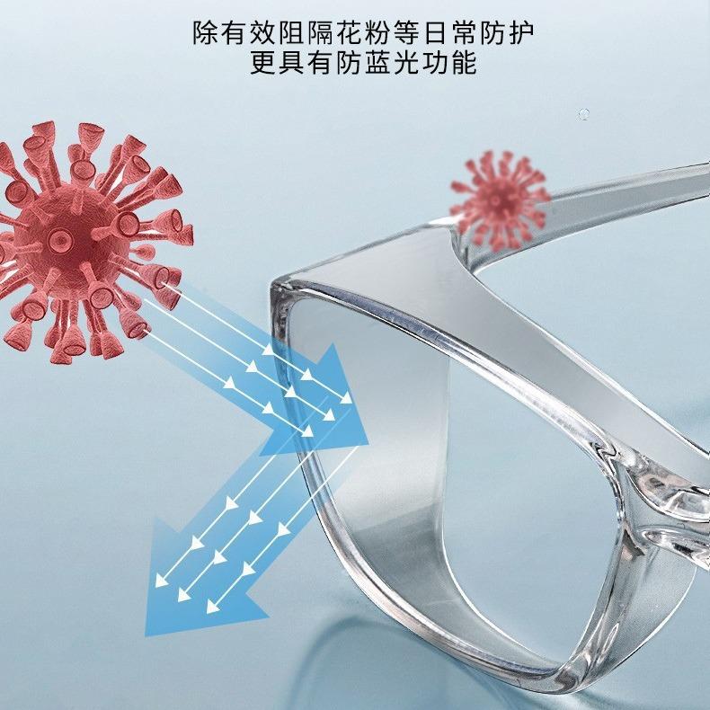 Anti-Pollen Allergy Glasses, Men And Women Anti-Blue Light, Anti-Radiation, Anti-Fog, Windproof Sand, Riding Fully Enclosed Goggles