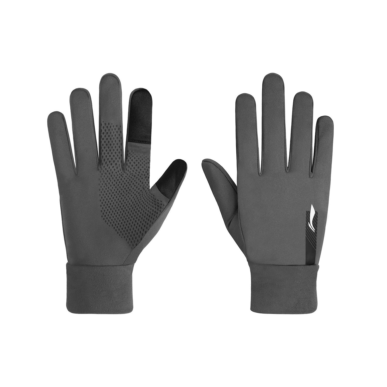 Li Ning Winter Cycling Thermal Insulation Thickened And Fleece Lined Motorcycle Outdoor Skiing Touchscreen Polyester YSGV003-2 L