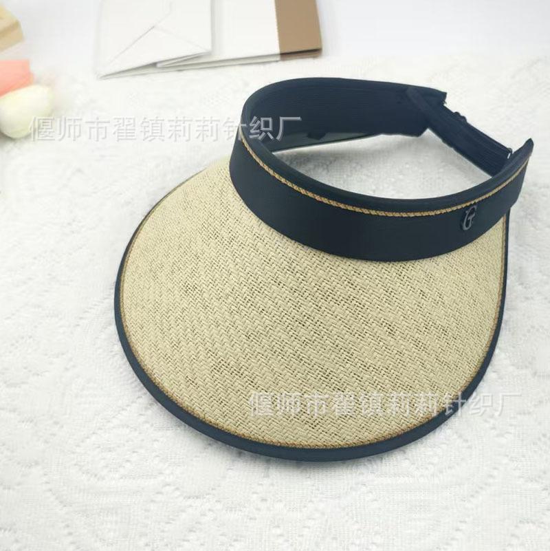 Sun protection cap Foldable women's summer large brim Empty top hat UV protection sun hat Outdoor cycling sun hat