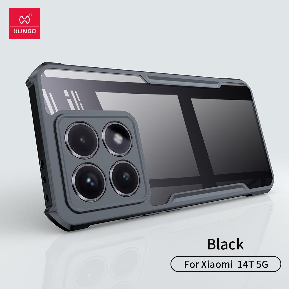 Защитный противоударный чехол Xunddi для Xiaomi 14t/14t Pro (зарубежная версия) Xiaomi 14T Pro прохладный черный