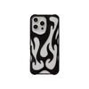 Electroplated Flame Pattern Mobile Phone Case Is Suitable for Apple 16promax Hollow 15 Heat Dissipation 14/13 Anti-drop 12 Large Holes 11