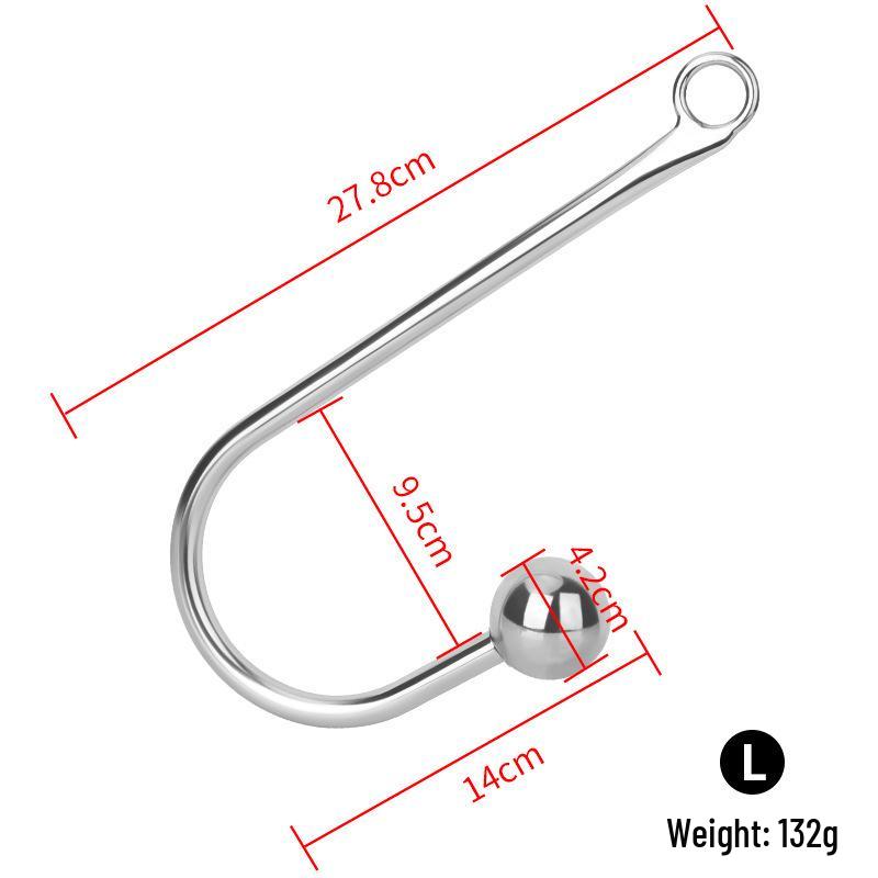 Ergonomický kovový anální háček s jednou kuličkou pro muže a ženy