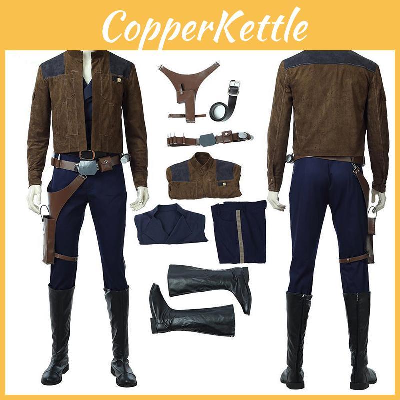 New Movie Solo A Star Wars Story Cosplay Costume Men Han Solo Premium Quality Set