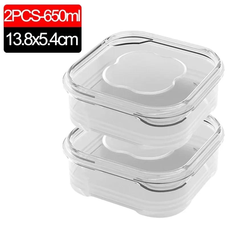 1/10 ks Malé krabičky na uchovávání potravin Lednička Mražené maso Zelenina Box na udržení čerstvosti Průhledná Kuchyňská Sealed úložná krabička