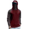 Men's Summer Color Matching Quick-drying Long-sleeved T-shirt Sun Clothing Fishing Fitness Sports Hooded Long-sleeved Top