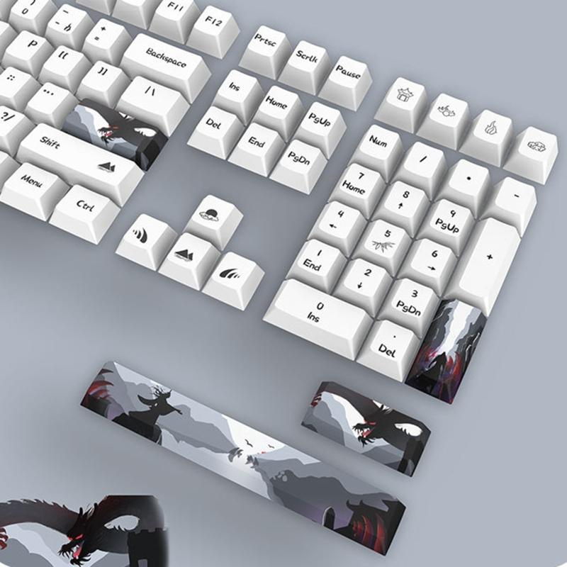 Height Keycaps for 108-Key 5-Side Dye Sublimation PBT Mechanical Keyboard Keycap Fit For 61 64 84 87 96 98 Keypad