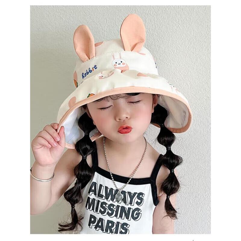 Kids  Unisex Dotted Rabbit Summer Sun Hat