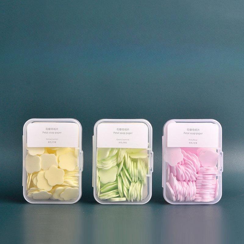 Disposable Soap Tablets Student and Children's Portable Petal Soap Tablets Outdoor Travel Portable Antibacterial Hand Soap
