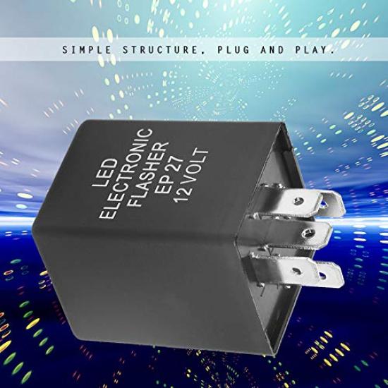 EP27 5-Pin LED Flasher Flash Relay for Turn Light Hyper Flash Fix 12V