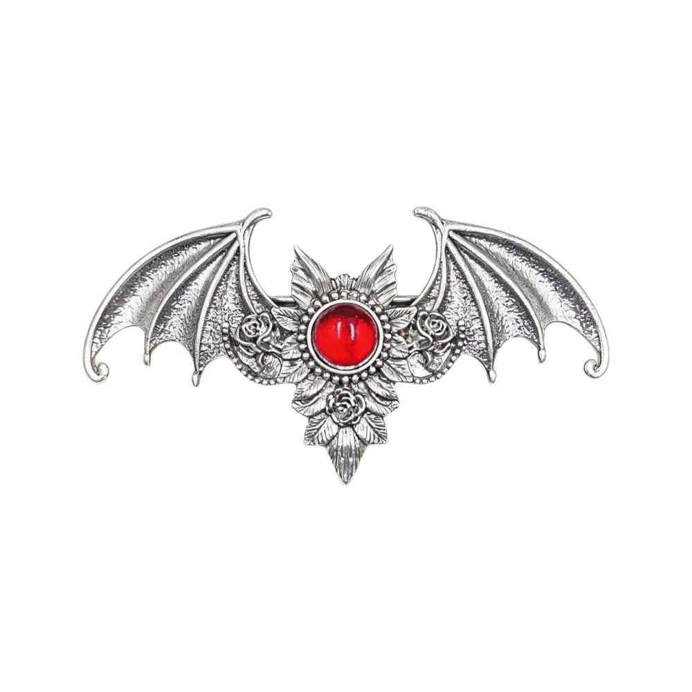 With Strong Grip Gothic Carved Bat Hair Barrette Halloween Cosplay Hair Clip Themed Parties