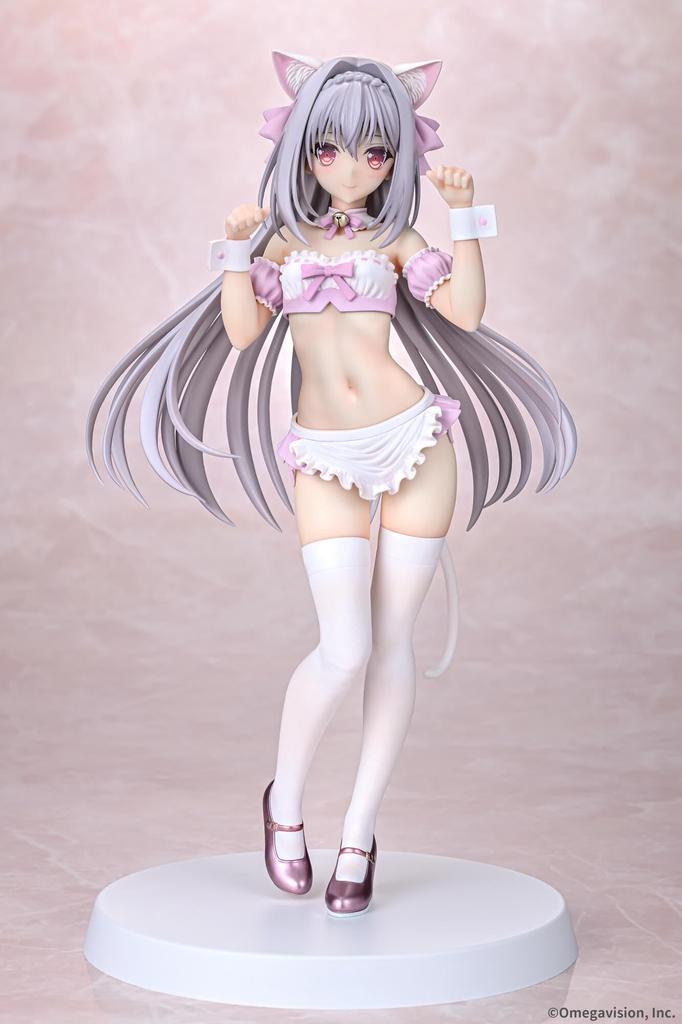 Q-six Tsuki Ni Yorisou Otome No Sahou Sakurakoji Luna Cat Ear Maid Sakura Color Ver. 1/6 Scale PVC Painted Complete Figure