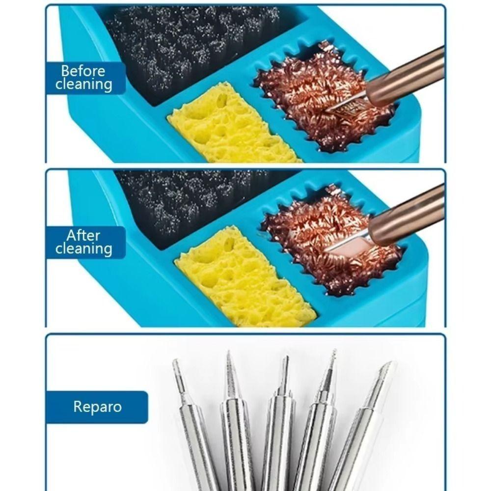 Silicone Tin Slag Cleaning Kit Copper Tin Slag Remove Tool Soldering Iron Tip Cleaner  School Labs