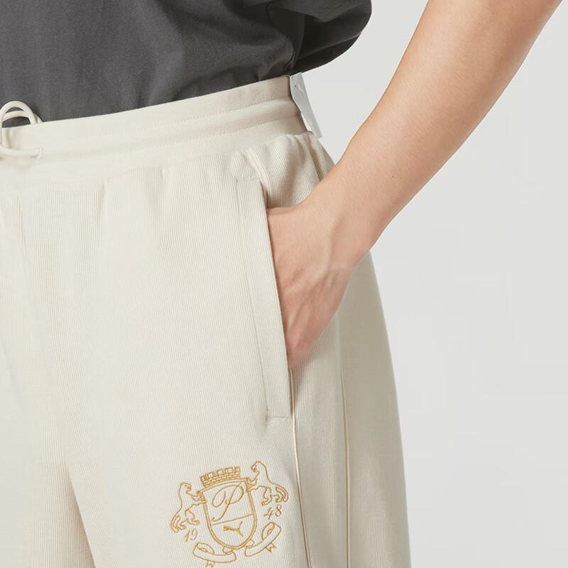 Puma Training Comfortable Breathable Straight Leg Casual Pants Unisex Bottoms Beige 630966-87