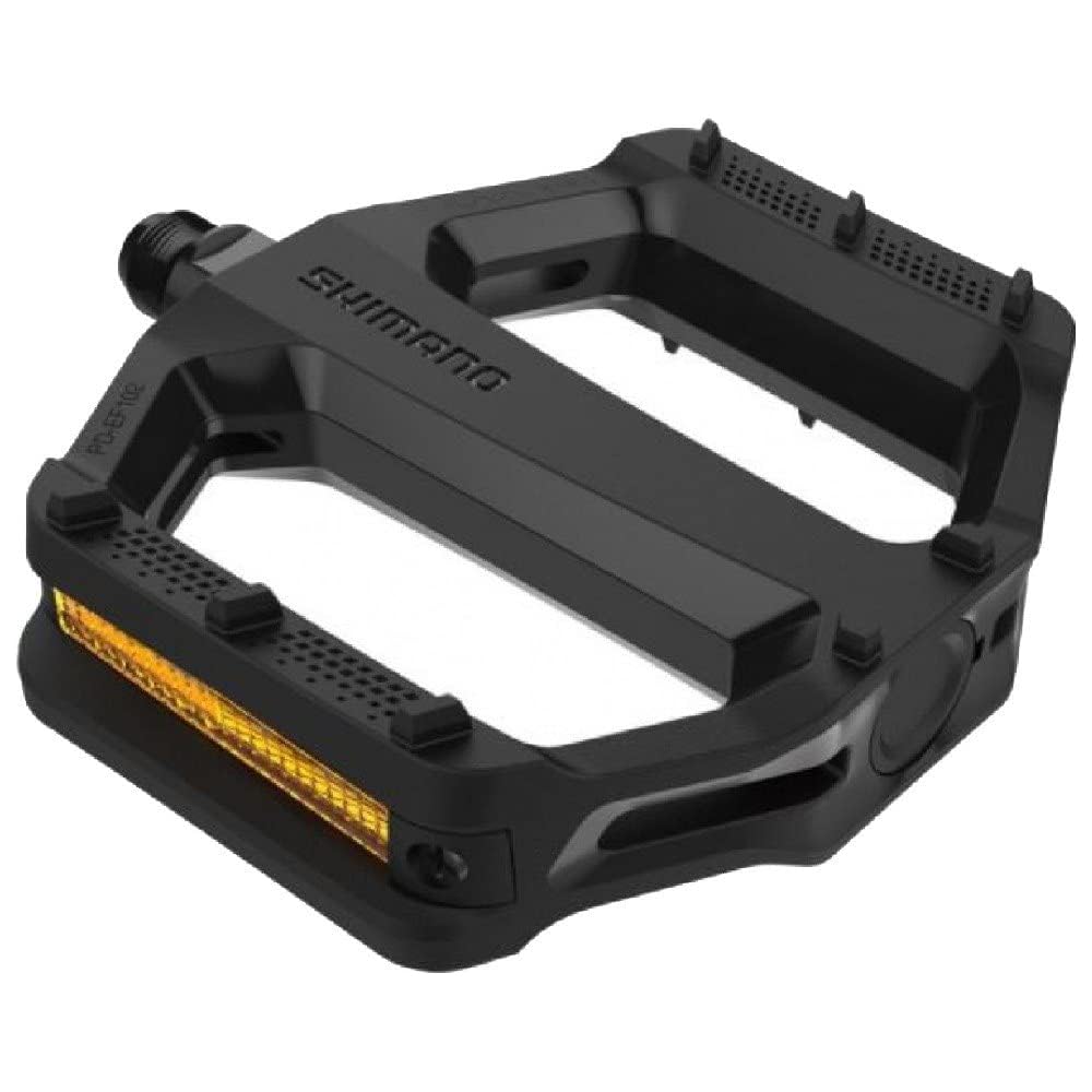 Shimano PD-EF102 Black Pedals with Reflectors, Lightweight, Durable, Bicycle Accessory