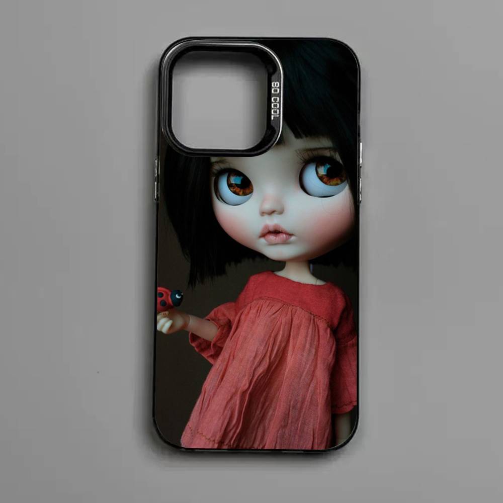 Dark Cute Girl Doll Phone Case For IPhone 17 16 15 14 13 Pro 12 11 Pro Max PLUS Color Back Cover