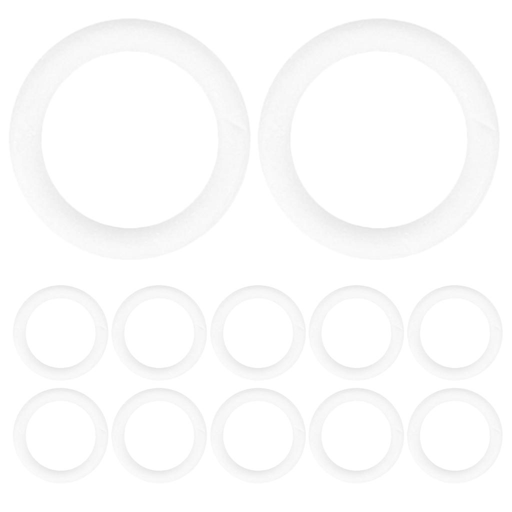 24Pcs Round Craft Wreath Rings Foam Donut Shape for DIY Holiday Crafts Christmas Decoration Wreath Making Accessories