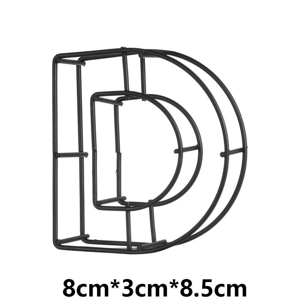 New Industrial Style Wrought Iron Alphabet Doorplate Sign Metal Hollow Letter Home Decor Cafe Adornment Photo Props Party Supply