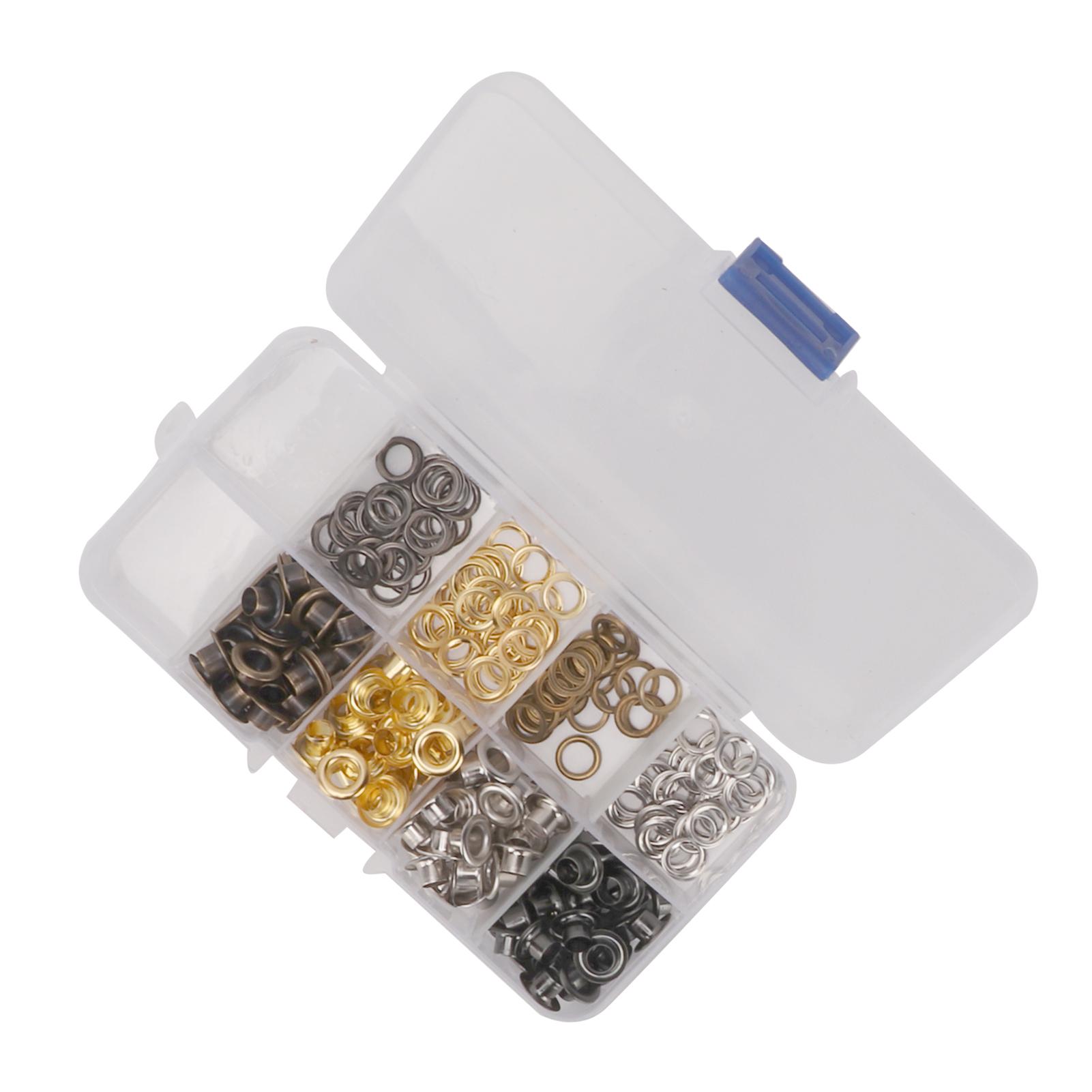 

Набор инструментов для установки люверсов 5 мм, многоцветный, прочный, железный, медный, с ящиком для хранения