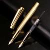Gold Brass Alloy Fountain Pen: Premium Calligraphy & Office Gift