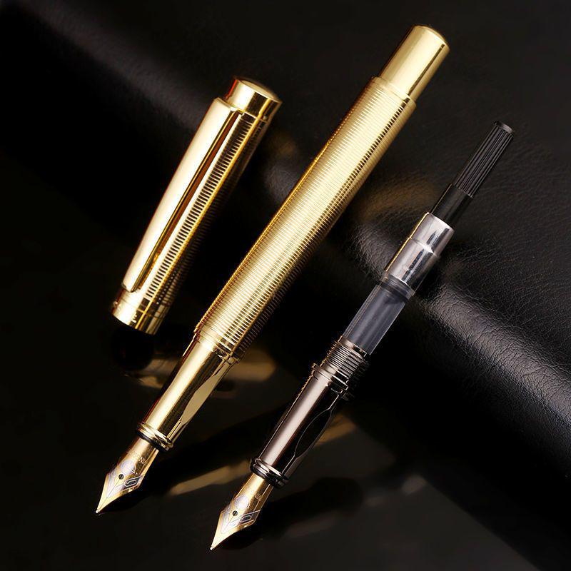 Gold Brass Alloy Fountain Pen: Premium Calligraphy & Office Gift