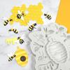 Honeybee Honeycomb Silicone Mold 3D Beehive Bee Fondant Cake Decorating Chocolate Tools Kitchenware For Baby Shower Birthday