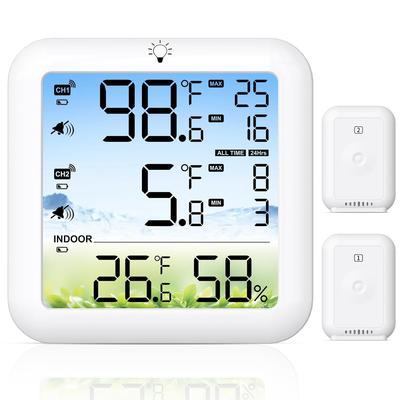 Wireless Freezer Thermometer with Alarm Household Digital Temperature Gauge Refrigerator Digital Thermometer with Backlit Display Prevent Food