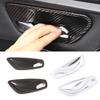 For BMW 1 Series E81 E82 E87 E88 Carbon Fiber Car Interior Door Handle Bowl Cover Trim Chrome ABS 2007-2011 Accessories 2/4PCS