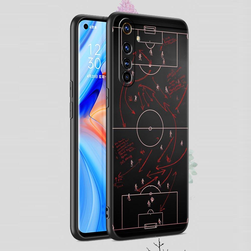 Football Basketball Tactical Board Case For Realme C67 C63 C55 C53 C35 C25 C21 GT 2 3 5 6 10 11 12 13 Pro Soft TPU Phone Cover
