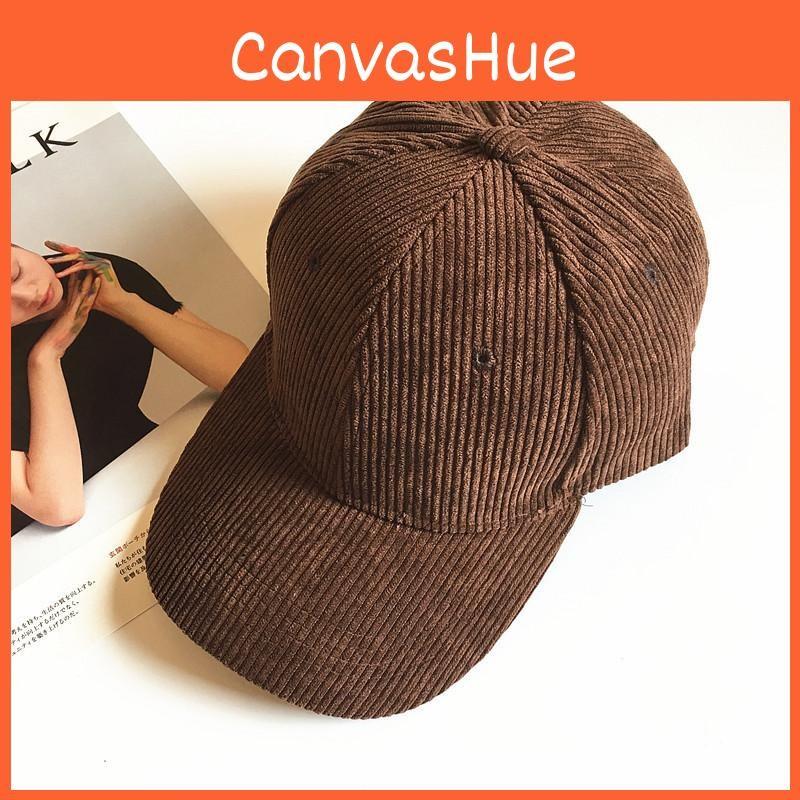 Cap Baseball Corduroy Unisex Peaked Caps Solid Color Hat Fashion Casual Gift
