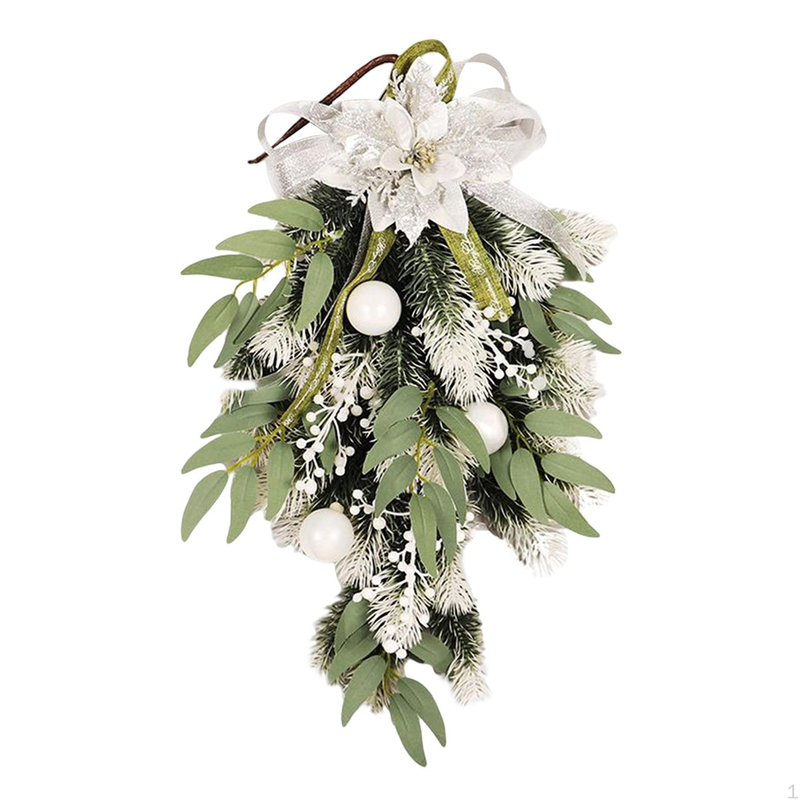 Christmas Tree Wreath Door with Ball Garland for Ornament