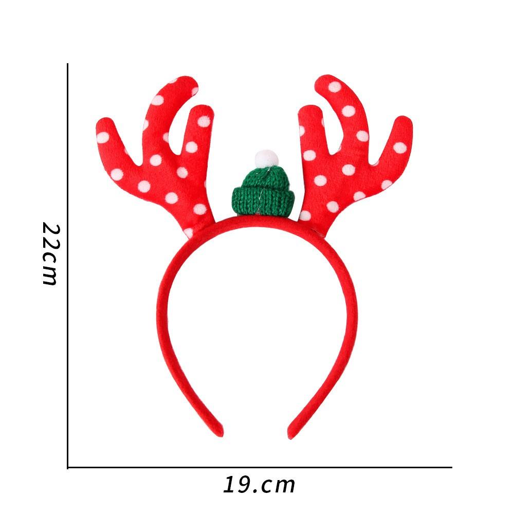 Christmas Festival Dress Headband for Children Adult Elk Antlers Star Santa Claus Birthday Party New Year Headwear Gift for Kids