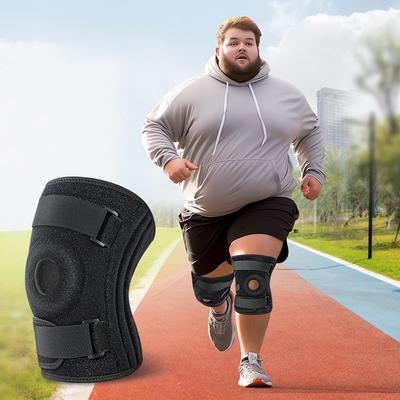 1Pcs Plus Size Knee Brace For Men & Women – Patella Gel Pads & Side Stabilizers For Acl, Meniscus Tear, Arthritis & Injury Recov